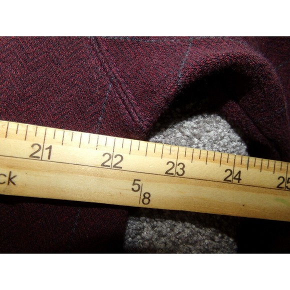 Men's Marc Edwards Casual Long Sleeve Two Button Collar Shirt Size L maroon - Picture 5 of 6
